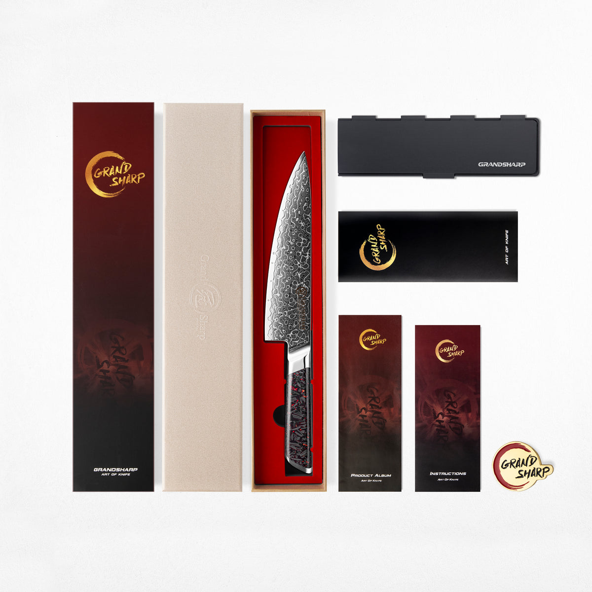 Grandsharp New 129 Layers Damascus Chef Knife