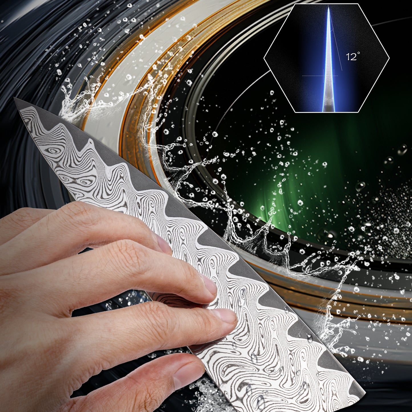 Grandsharp 1-7pcs Kitchen Knives Set 67 Layers Damascus Steel AUS-10 High Carbon Steel 60±2HRC with Carbon Fiber Handle for Cooking Vegetable Fruit