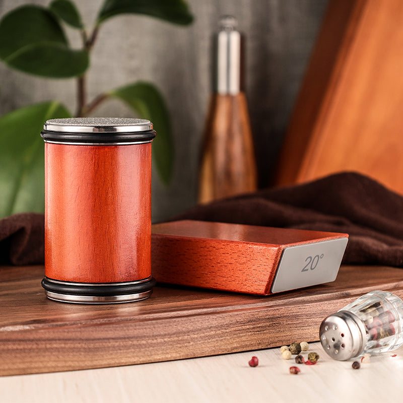 Grandsharp 15 and 20 Degrees Rolling knife sharpener set Sharpening Stone Kit with Angle Roller Kitchen Accessory 360#/600#