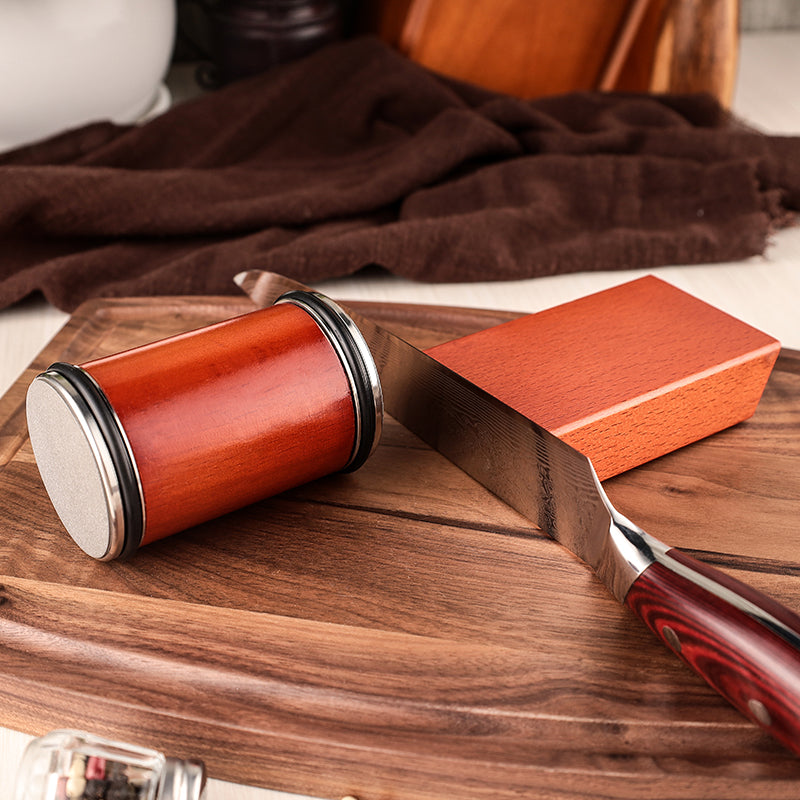 Grandsharp 15 and 20 Degrees Rolling knife sharpener set Sharpening Stone Kit with Angle Roller Kitchen Accessory 360#/600#