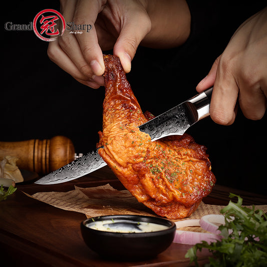 Grandsharp 5.9''Boning Knife Damascus Kitchen Knife AUS-10 Japanese Damascus Steel Kitchen Knives Chef's Cooking Butcher Carving