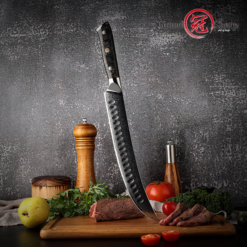 Grandsharp 10-inch Damascus Premium Slaughter Knife 67-layer High Quality Daily Kitchen sharp Knife New Arrival