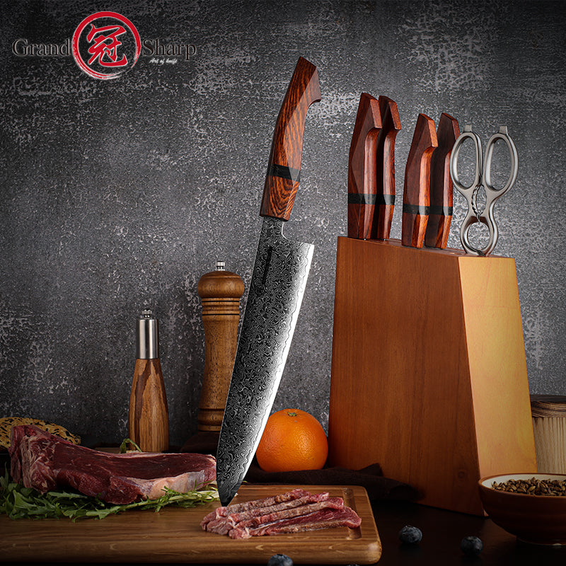 Grandsharp Handmade Damascus Gyuto Chef Knife