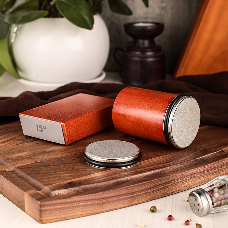 Grandsharp 15 and 20 Degrees Rolling knife sharpener set Sharpening Stone Kit with Angle Roller Kitchen Accessory 360#/600#