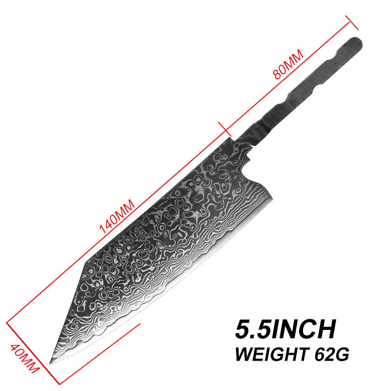 Grandsharp Knife Blank Blade DIY Kitchen Knife 67 Layers Damascus Steel VG10 Razor Sharp Tools High Hardness Chef Cooking Tool