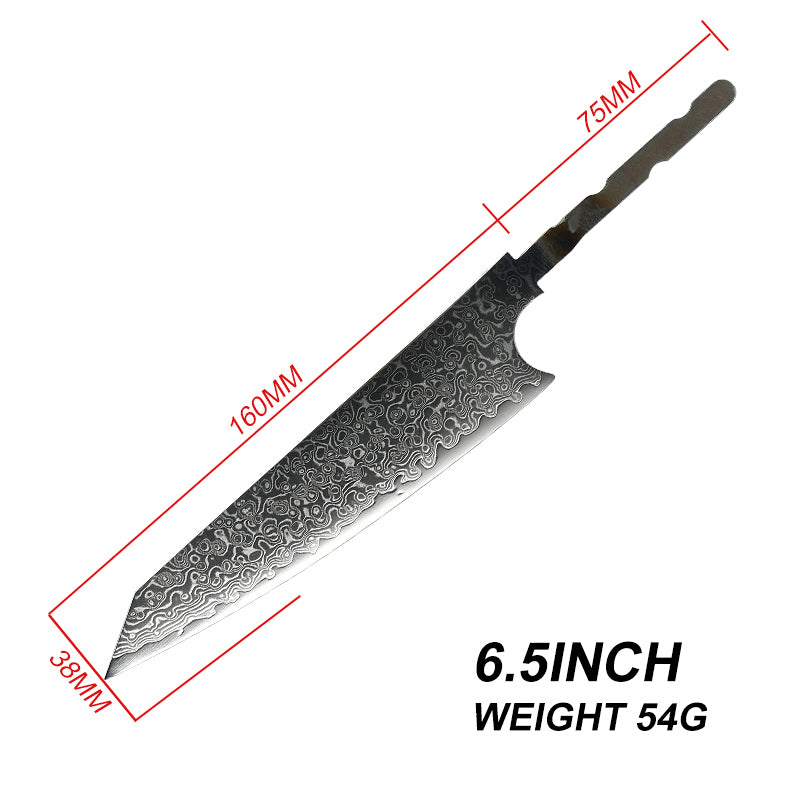Grandsharp Knife Blank Blade DIY Kitchen Knife 67 Layers Damascus Steel VG10 Razor Sharp Tools High Hardness Chef Cooking Tool