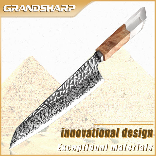 Grandsharp 8 Inch Chef Knife 67 Layers damascus Steel AUS-10 Kitchen Knife Vegetables Fruit Slicer kiritsuke Knives Cooking Tool