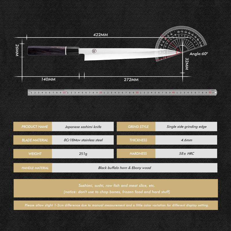 Grandsharp Sakimaru Knife japanese Kitchen Knives Chef Cokking Tool Sushi Sashimi Knife Wooden Gift Box Saya Scabbard Sword