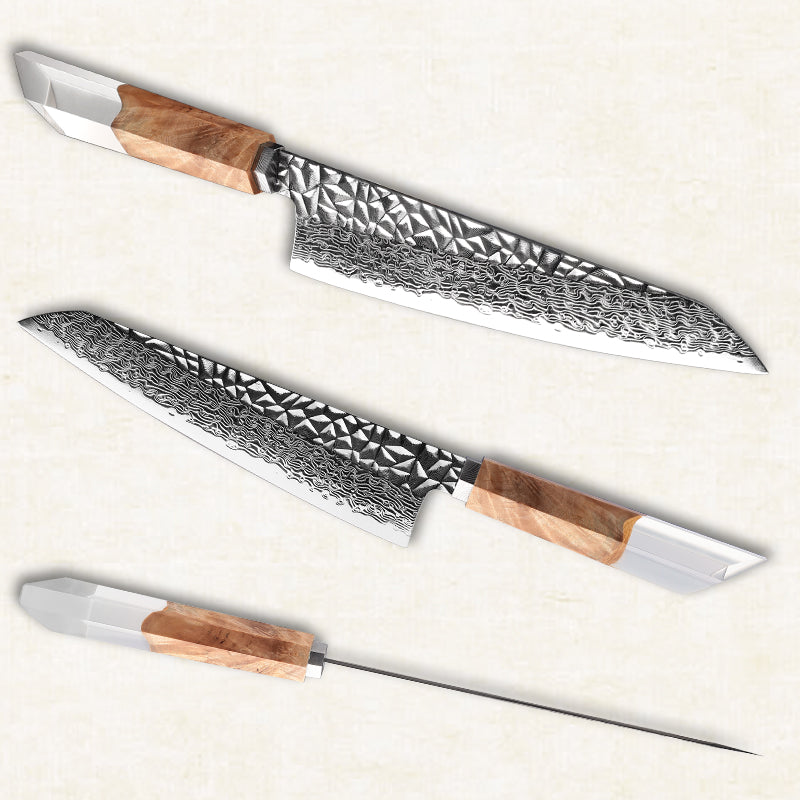 Grandsharp 8 Inch Chef Knife 67 Layers damascus Steel AUS-10 Kitchen Knife Vegetables Fruit Slicer kiritsuke Knives Cooking Tool