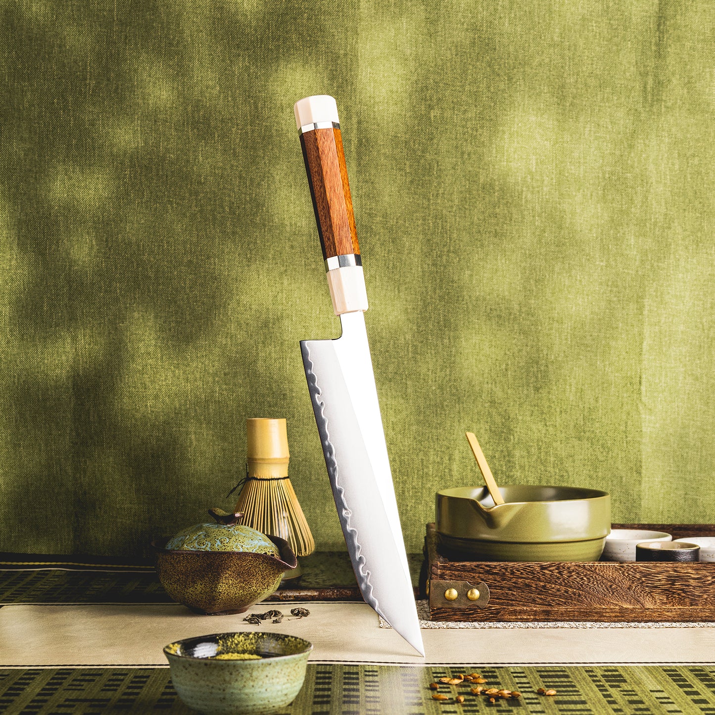 Grandsharp PM204 / M390 San Mai Steel Premium Sakimaru Knife