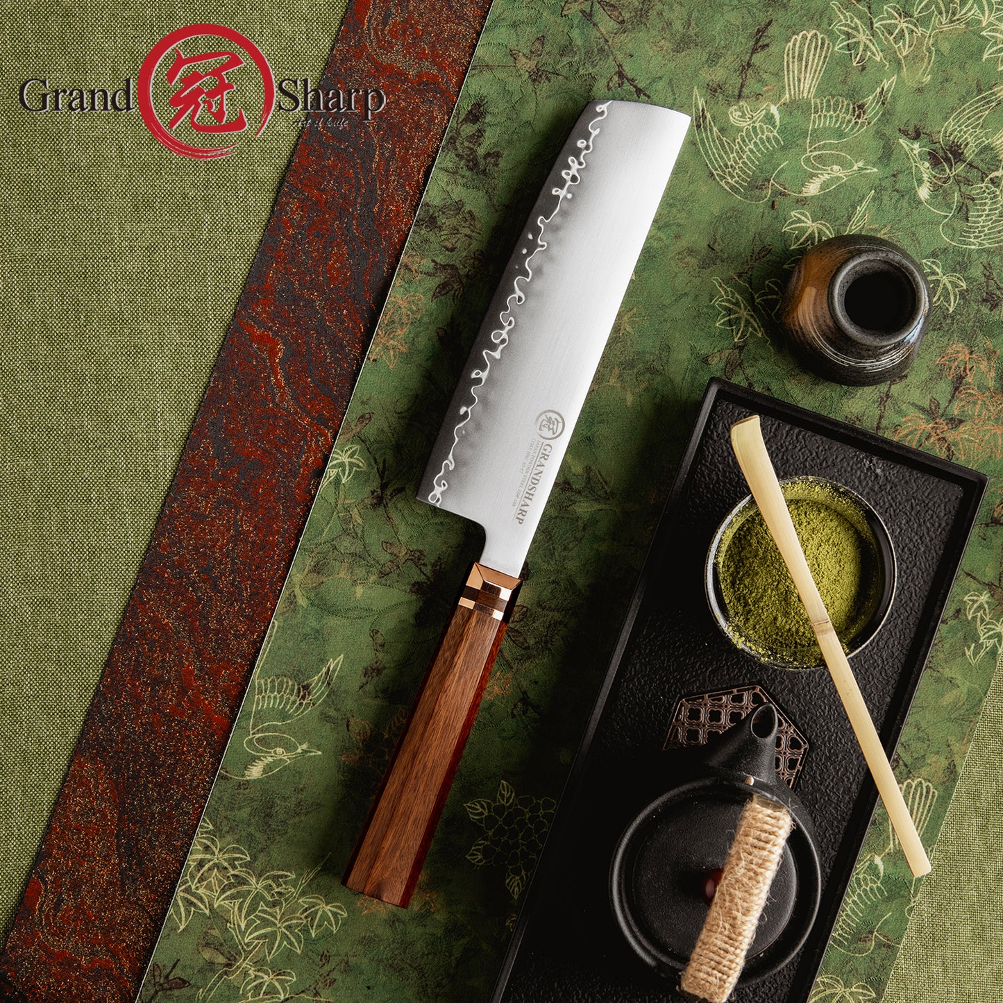 Grandsharp Design Japan ZDP-189 San Mai Steel Nakiri Knife