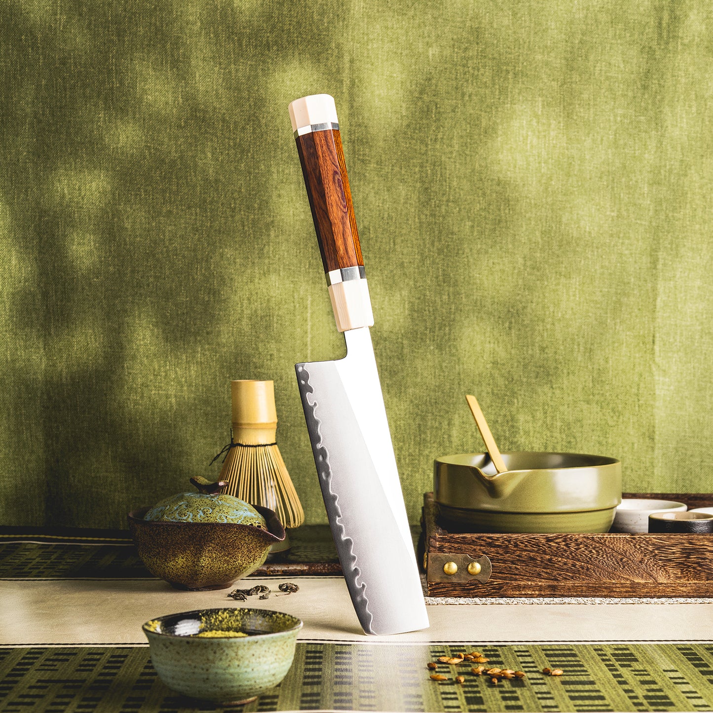 Grandsharp PM204 / M390 San Mai Steel Premium Nakiri Knife