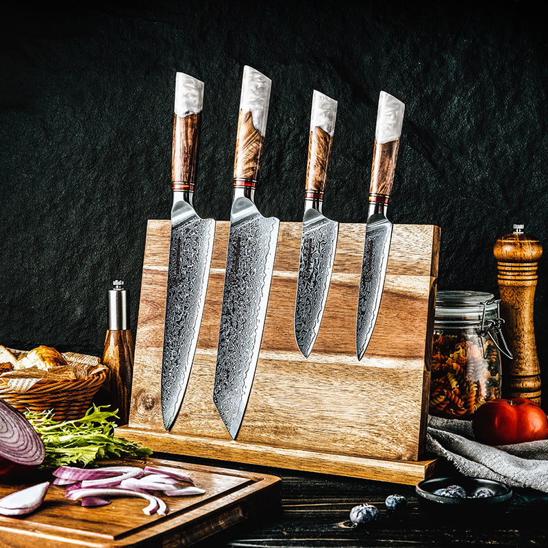 Grandsharp 4Pcs Kitchen Knife Set Damascus Steel 10Cr15C0Mov Steel Vegetables Fruit Slicer kiritsuke Chef Knives Cooking Tools
