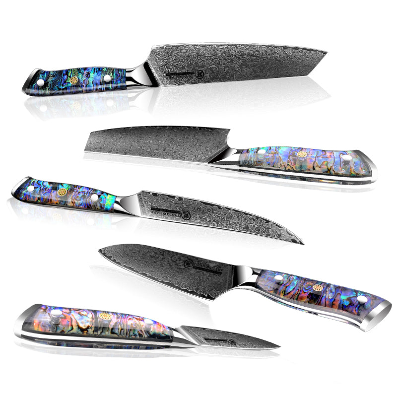 Grandsharp Professional Damascus Knife Set AUS10 High Carbon Japanese Steel Chef Knife Cleaver Paring Steak Bread Knives 1-11PCS