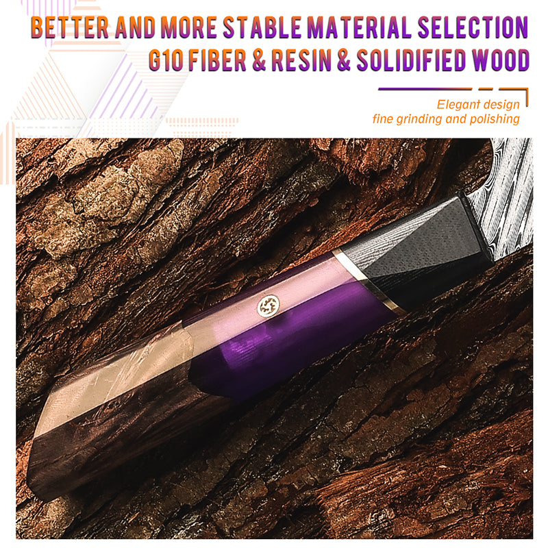 67 Layers Damascus Stainless Steel Japanese Chef Kitchen Knives Nakiri Santoku Knife Meat Slicer Vegetables Cutter