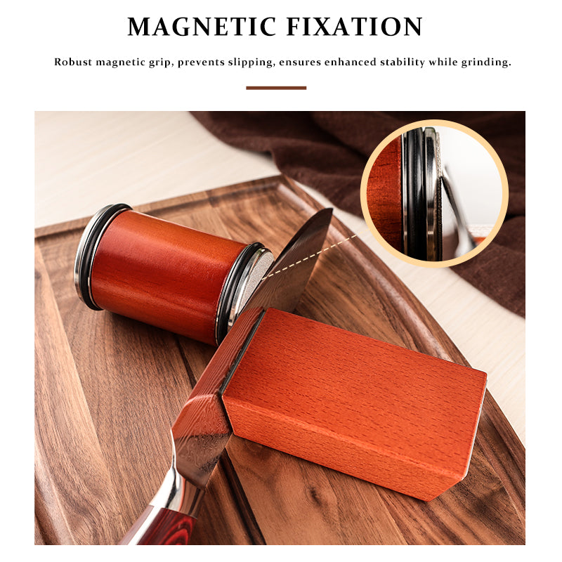 Grandsharp 15 and 20 Degrees Rolling knife sharpener set Sharpening Stone Kit with Angle Roller Kitchen Accessory 360#/600#