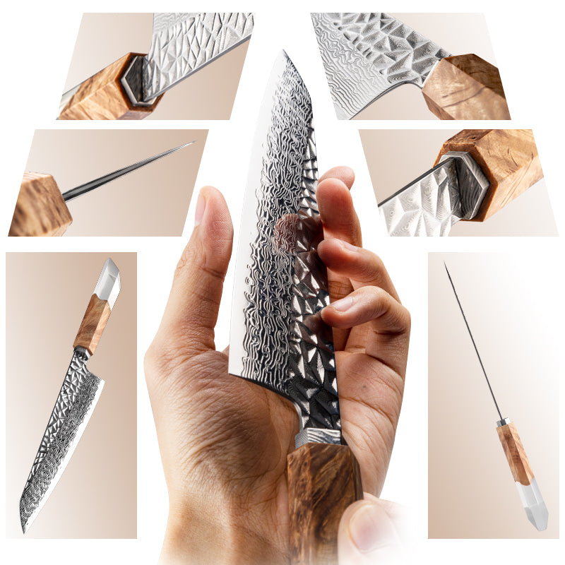 Grandsharp 8 Inch Chef Knife 67 Layers damascus Steel AUS-10 Kitchen Knife Vegetables Fruit Slicer kiritsuke Knives Cooking Tool