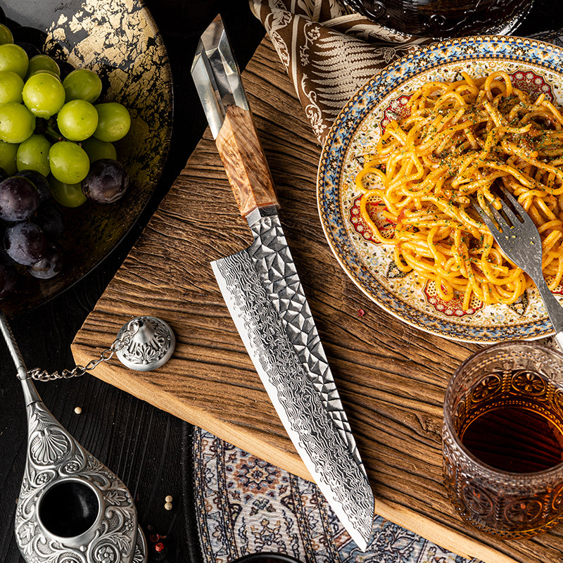 Grandsharp 8 Inch Chef Knife 67 Layers damascus Steel AUS-10 Kitchen Knife Vegetables Fruit Slicer kiritsuke Knives Cooking Tool