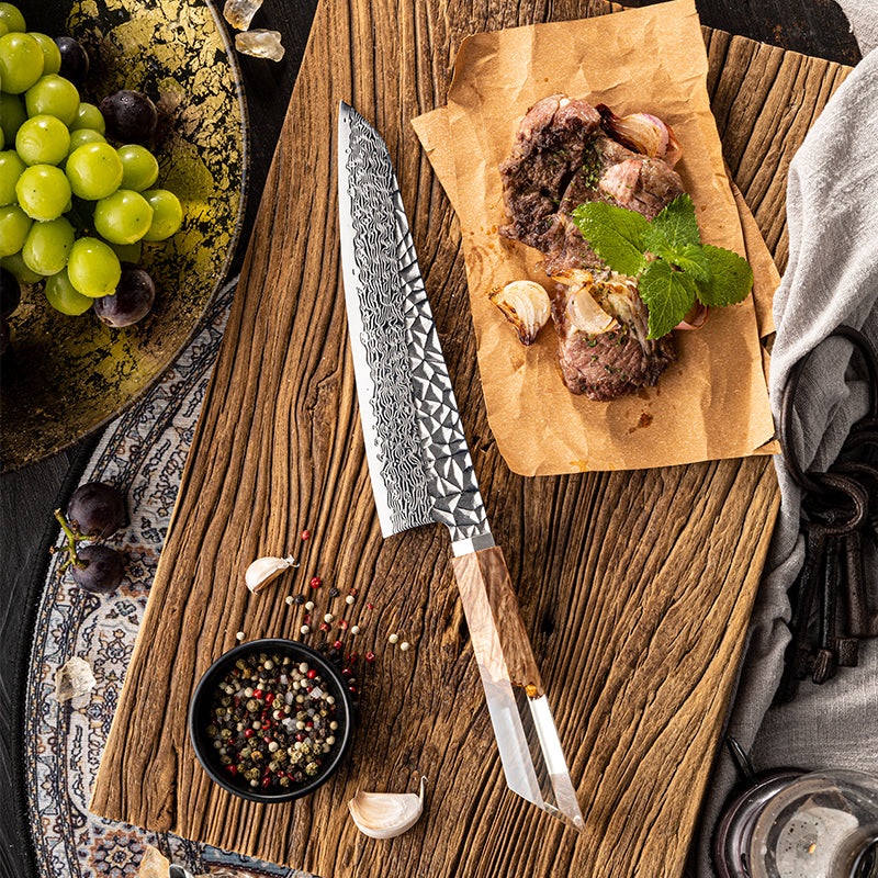 Grandsharp 8 Inch Chef Knife 67 Layers damascus Steel AUS-10 Kitchen Knife Vegetables Fruit Slicer kiritsuke Knives Cooking Tool