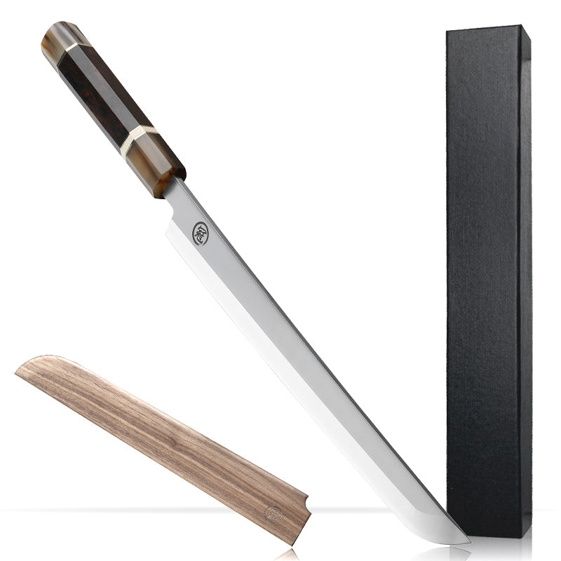 Premium Japanese Kitchen Knife Sakimaru Chef Knife 8cr18mov Steel Tuna Sashimi Cutting Tool Saya Scabbard Gift Box