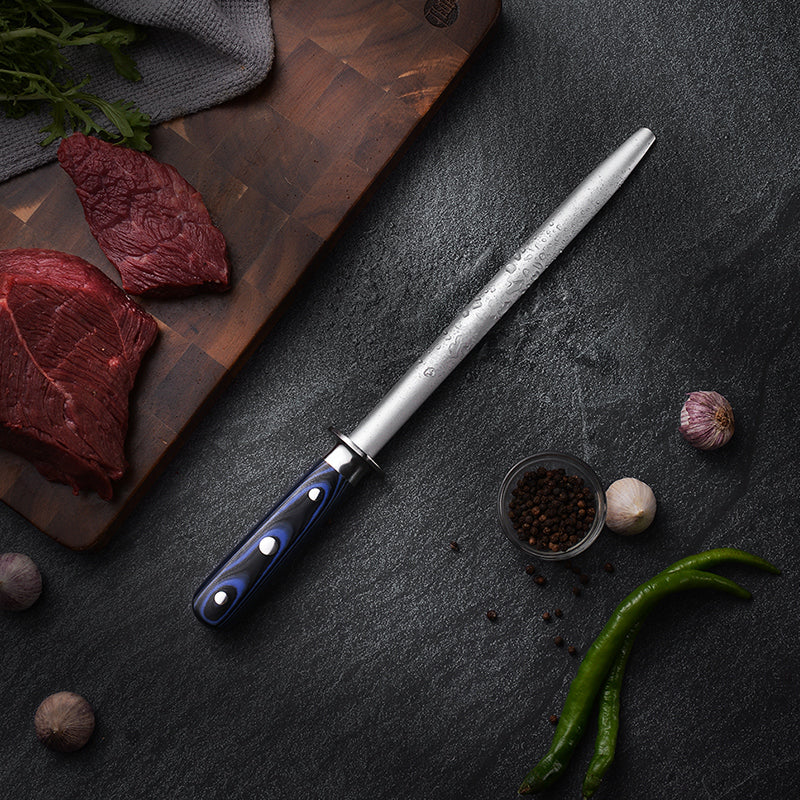 Professional Knife Sharpener Rod Honing Steel Chef Kitchen Knives Scissors Hunting Knife Sharpeners 9 inch Home Cooking Tools