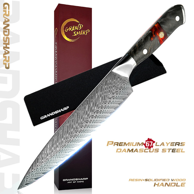 Real Damascus Chef Knives Japanese Kitchen Knives AUS-10 Damascus Steel Boning Utility Butcher Tools Fish Meat Slicer