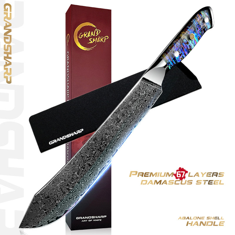 Grandsharp Professional Damascus Knife Set AUS10 High Carbon Japanese Steel Chef Knife Cleaver Paring Steak Bread Knives 1-11PCS