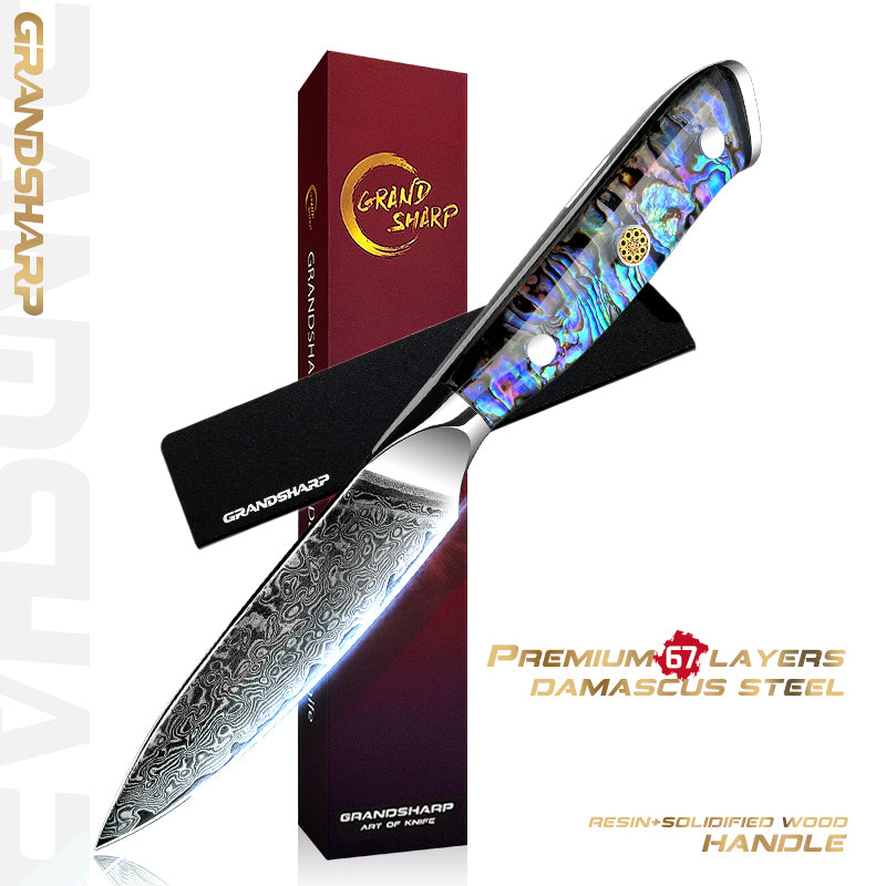 Grandsharp Professional Damascus Knife Set AUS10 High Carbon Japanese Steel Chef Knife Cleaver Paring Steak Bread Knives 1-11PCS