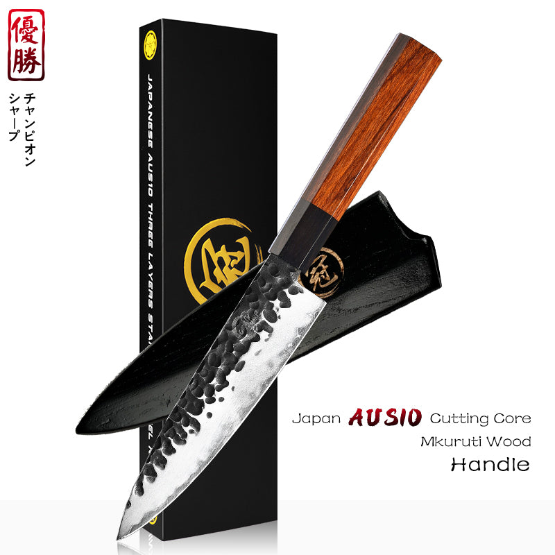 Professional Japanese Chef Knives Set 3 Layers AUS-10 Steel Meat Cleaver Salmon Fish Filleting Santoku Knife Gift