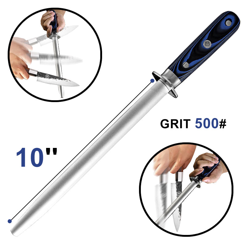 Professional Knife Sharpener Rod Honing Steel Chef Kitchen Knives Scissors Hunting Knife Sharpeners 9 inch Home Cooking Tools