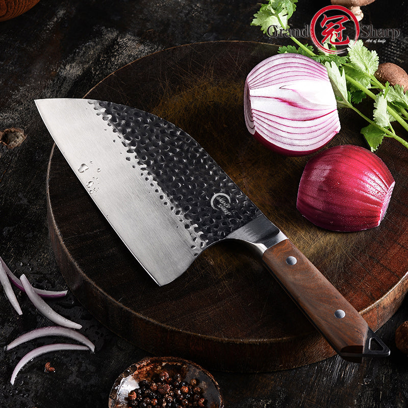 Handmade Forged 5cr15mov Steel Kitchen Knife 8 Inch Cleaver Knife Professional Butcher Knife Chef Knife Chopping Knives