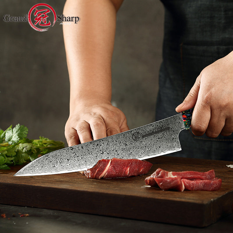 8.6 Inch Chef's Knife 67 Layers vg10 Japanese Damascus Kitchen Knife Kitchen Stainless Steel Tool Gyuto Knives