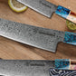 5.5 Inch Utility Knife Japanese Damascus AUS10 Steel Kitchen Knives Ultra Sharp Stainless Steel Chef Slicing Cutter