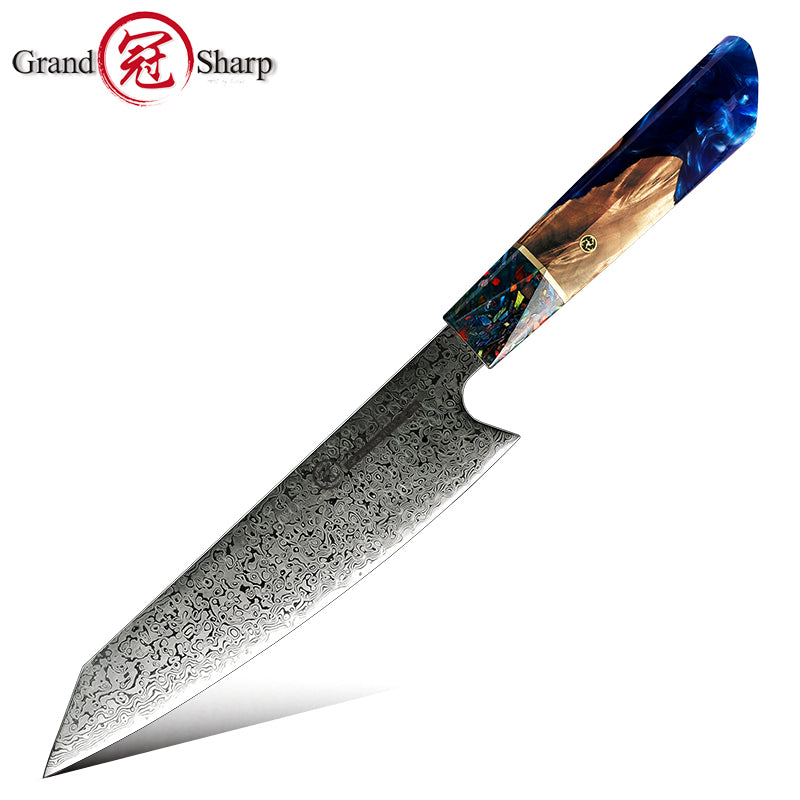 8 Inch Kiritsuke Knife 67 Layers AUS-10 Japanese Damascus Kitchen Chef Knife Kitchen Meat Fish Salmon Sashimi Sushi Knives