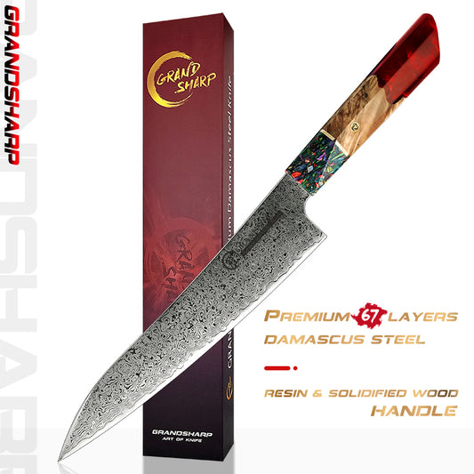 8.6 Inch Chef's Knife 67 Layers vg10 Japanese Damascus Kitchen Knife Kitchen Stainless Steel Tool Gyuto Knives