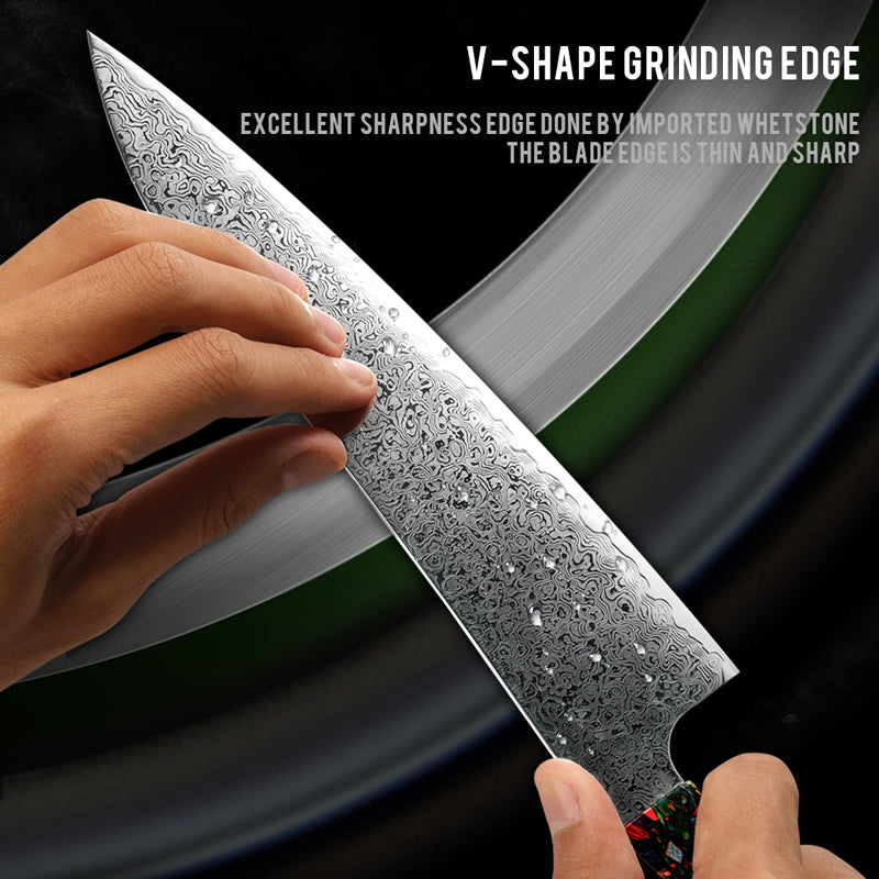 Grandsharp 10Cr15CoMoV Damascus Gyuto Chef Knife