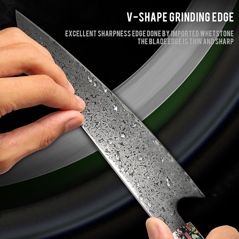 8 Inch Kiritsuke Knife 67 Layers AUS-10 Japanese Damascus Kitchen Chef Knife Kitchen Meat Fish Salmon Sashimi Sushi Knives