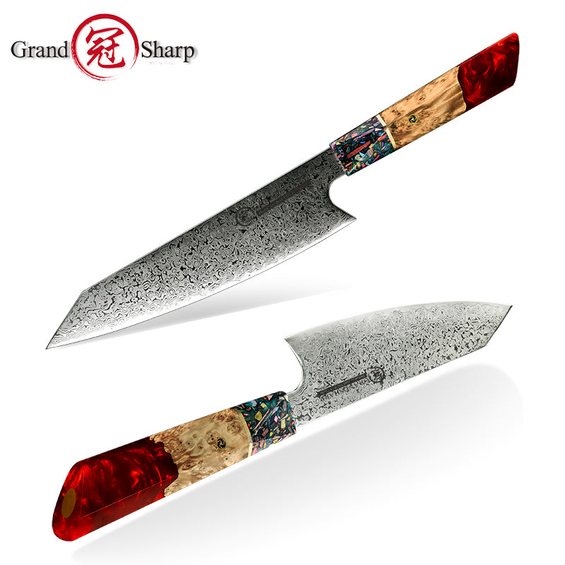 8 Inch Kiritsuke Knife 67 Layers AUS-10 Japanese Damascus Kitchen Chef Knife Kitchen Meat Fish Salmon Sashimi Sushi Knives