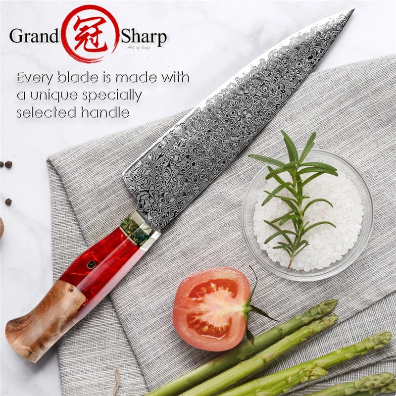 7.6 Inch Japanese Chef Knife vg10 Damascus Kitchen Knife Vegetables Meat Cutter Kitchen Cooking Knives Gift Box