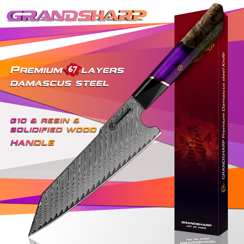 67 Layers Damascus Stainless Steel Japanese Chef Kitchen Knives Nakiri Santoku Knife Meat Slicer Vegetables Cutter