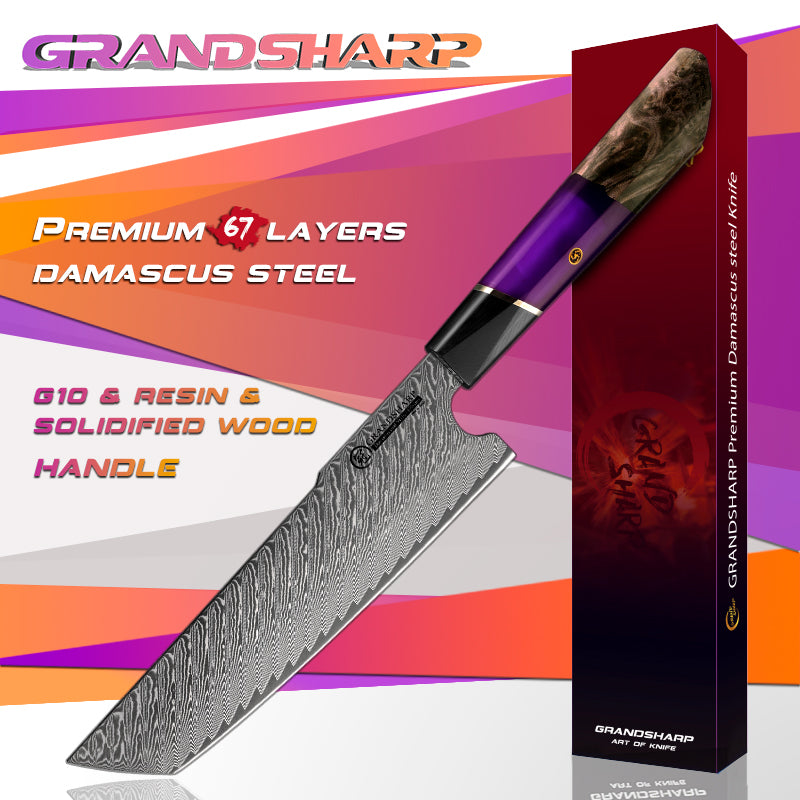 67 Layers Damascus Stainless Steel Japanese Chef Kitchen Knives Nakiri Santoku Knife Meat Slicer Vegetables Cutter