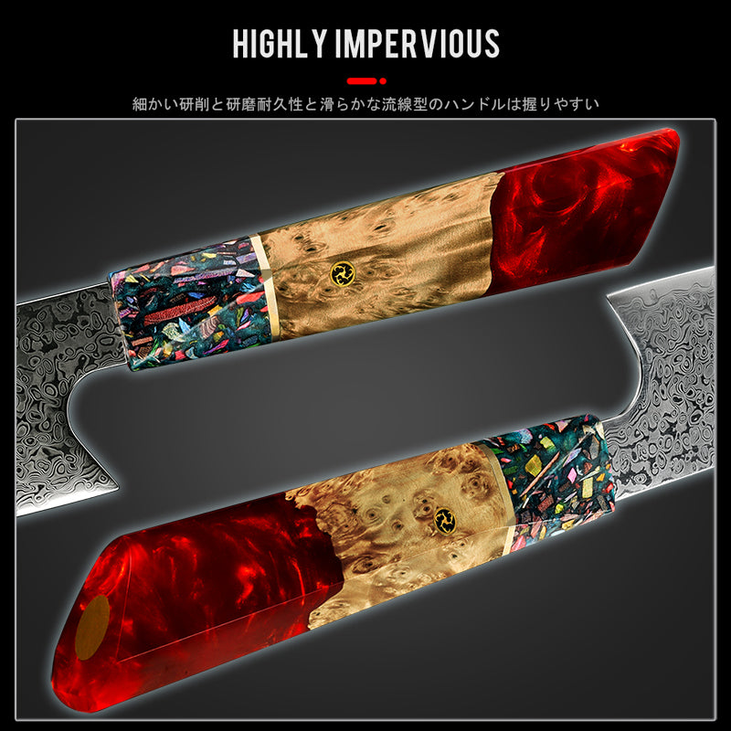 8 Inch Kiritsuke Knife 67 Layers AUS-10 Japanese Damascus Kitchen Chef Knife Kitchen Meat Fish Salmon Sashimi Sushi Knives