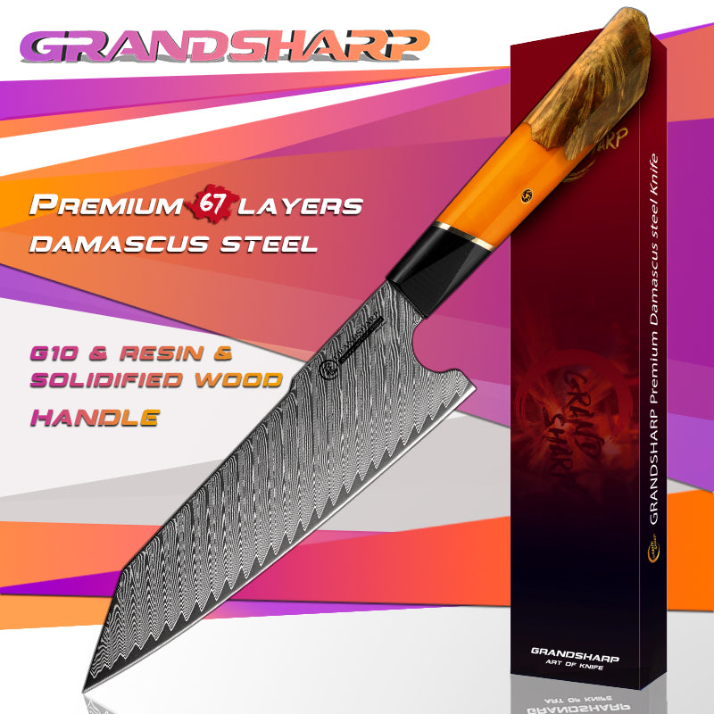 67 Layers Damascus Stainless Steel Japanese Chef Kitchen Knives Nakiri Santoku Knife Meat Slicer Vegetables Cutter