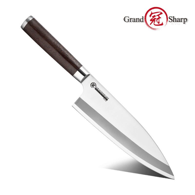 Grandsharp 5Cr15MoV Deba Knife with Wenge Wood Handle