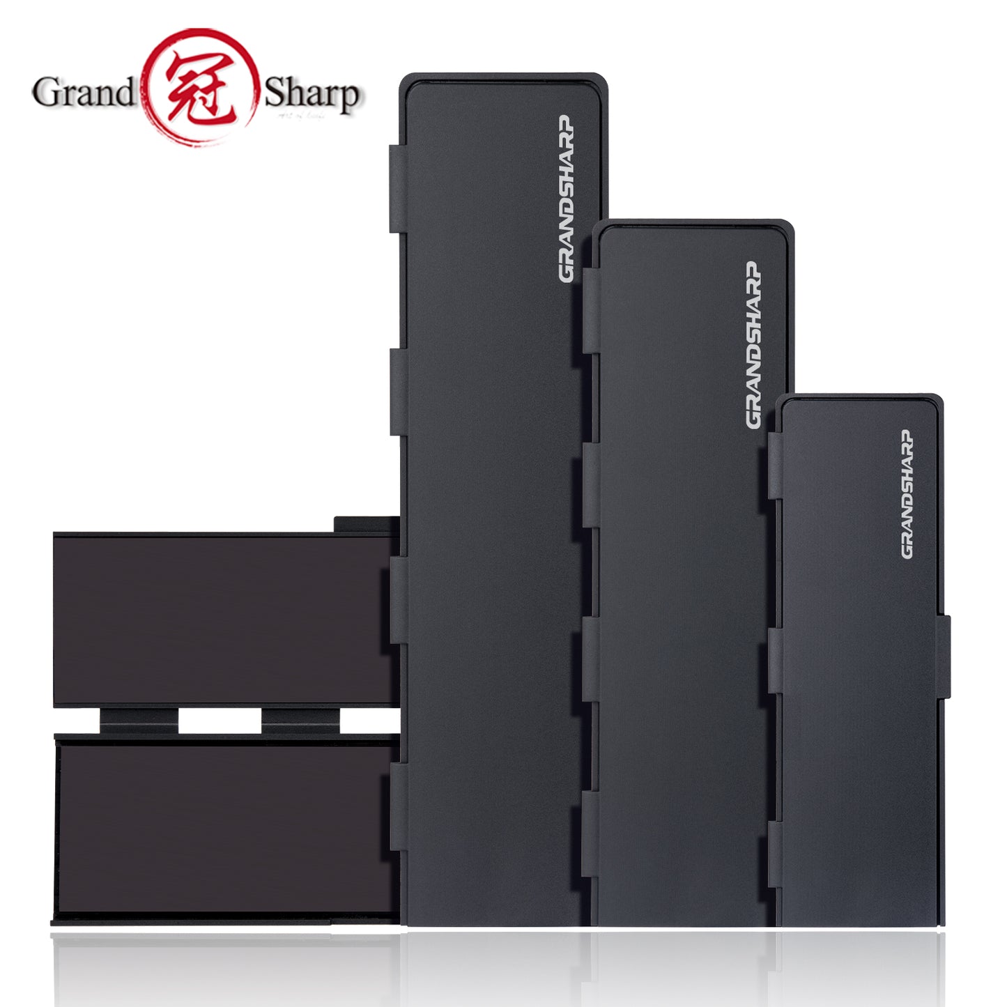 Grandsharp 10/8/6'' Plastic Magnetic ABS Knife Sheath Kitchen Chef Knife Blade Guard Black Plastic Magnetic Knife Blade Sheath