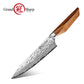 Grandsharp Custom Rose Wood Handle Damascus Chef Knife