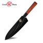 Grandsharp Hand Forged Kitchen Knife High Carbon Stainless Steel AUS10 Cutting Core Chef Knife with Mkuruti Wood Handle