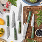 Grandsharp 67 Layers Damascus Kitchen Chef Knife Set with Green Solidified Wood Handle