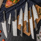 Grandsharp 1-7pcs Kitchen Knives Set 67 Layers Damascus Steel AUS-10 High Carbon Steel 60±2HRC with Carbon Fiber Handle for Cooking Vegetable Fruit