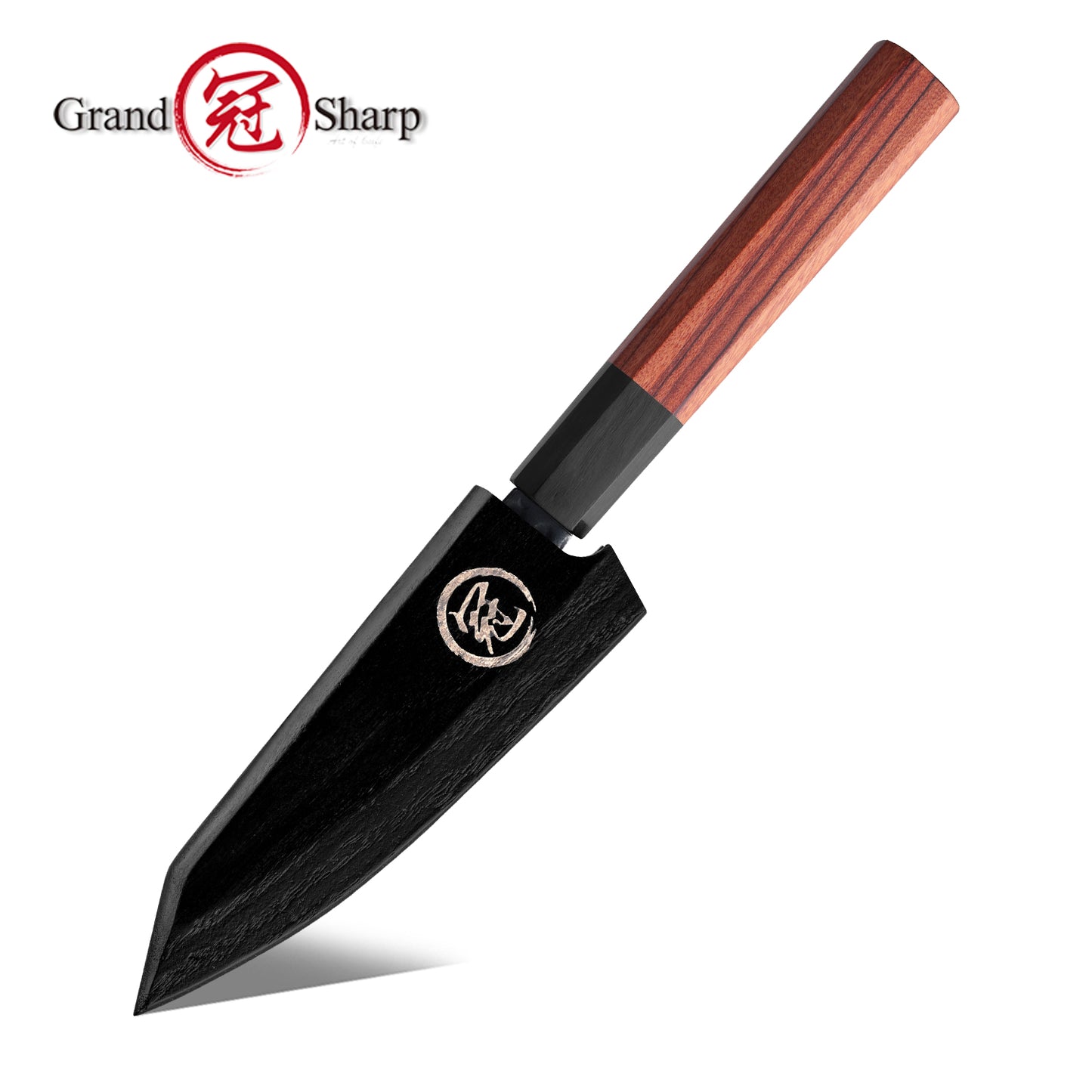 Grandsharp 4 Inch Handmade Forged AUS10 Kitchen Paring Knife With Mkuruti Wood Handle